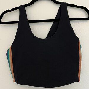 Spiritual Gangster Multi Color Glitter Side Stripe Sports top Sz M